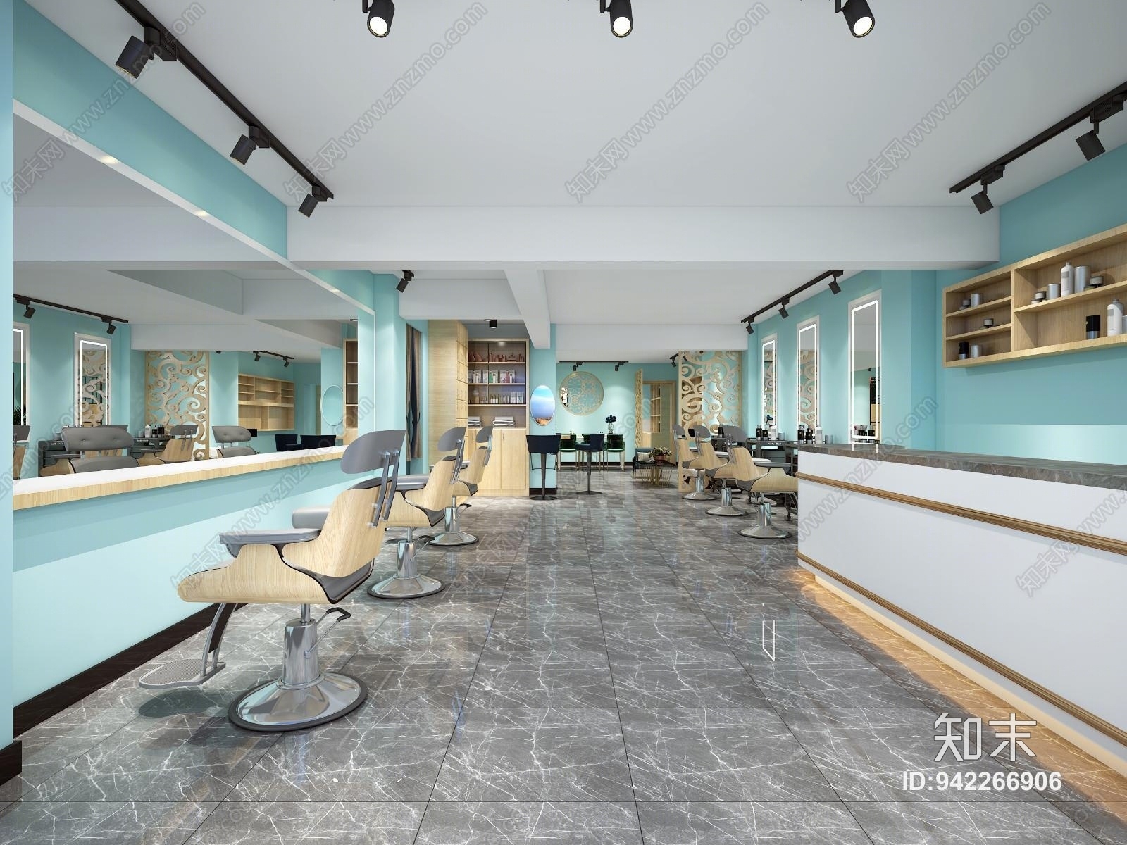 现代理发店大厅3D模型下载【ID:942266906】