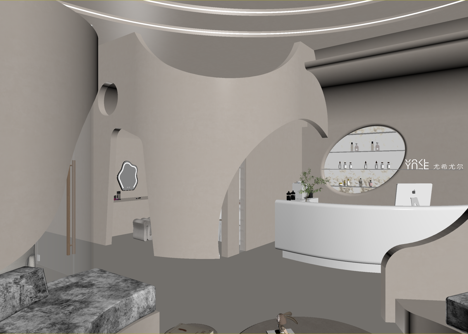 现代美容院3D模型下载【ID:1214727772】