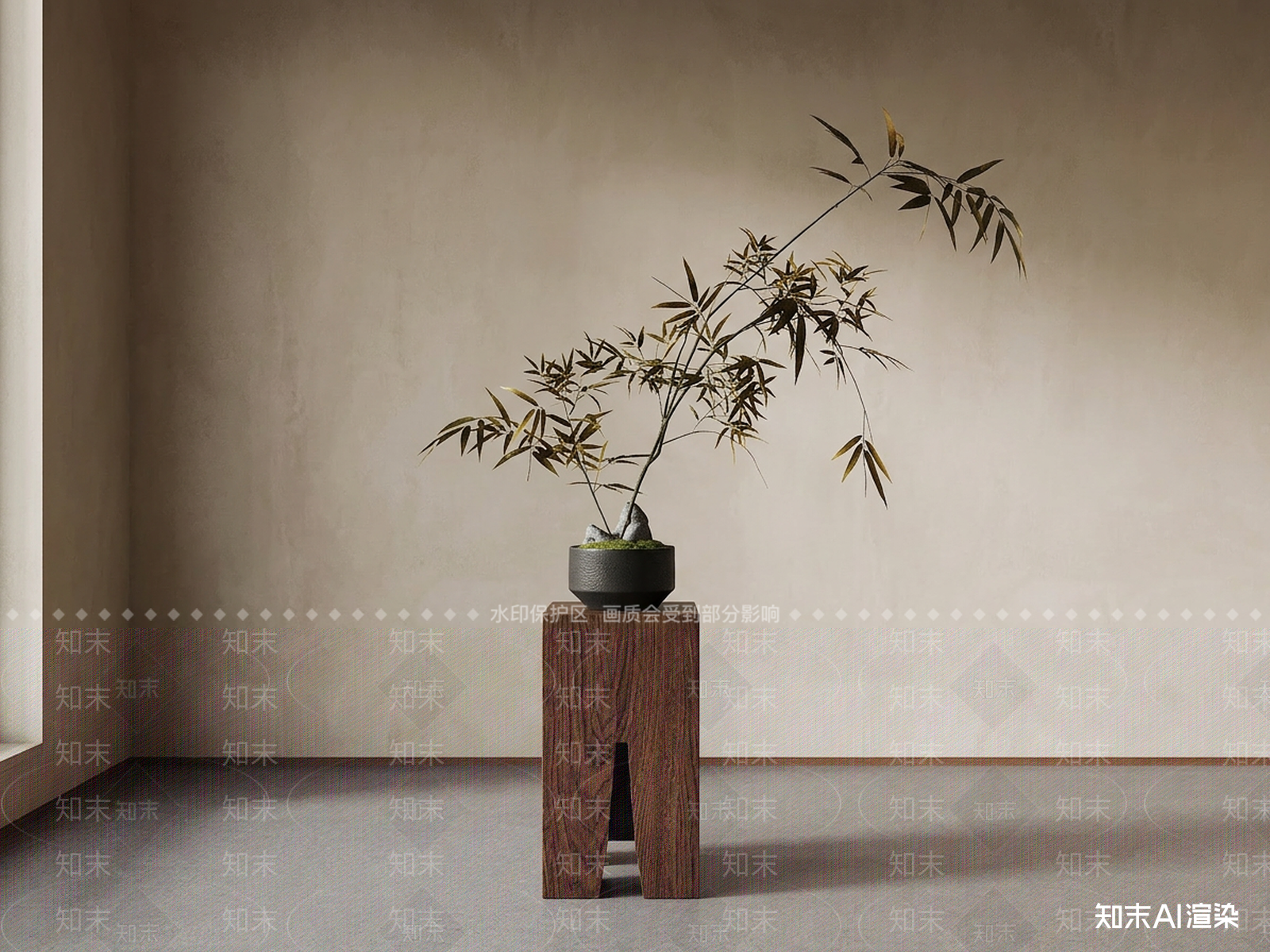 艺术绿植竹子3D模型下载【ID:1227455984】