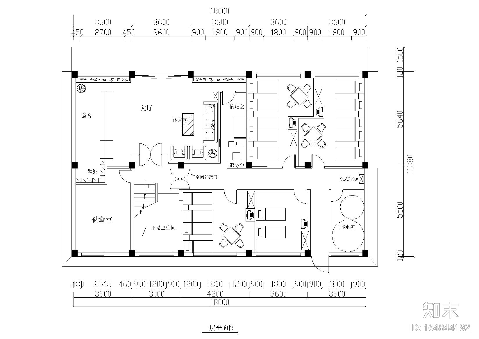 [江苏]常熟忆江南浴场休闲会所施工图cad施工图下载【ID:164844192】