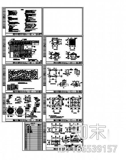 [十堰]县城武警办公环境庭院景观改造施工图cad施工图下载【ID:166539157】