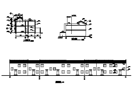 两层仿古街建筑施工图cad施工图下载【ID:165425186】