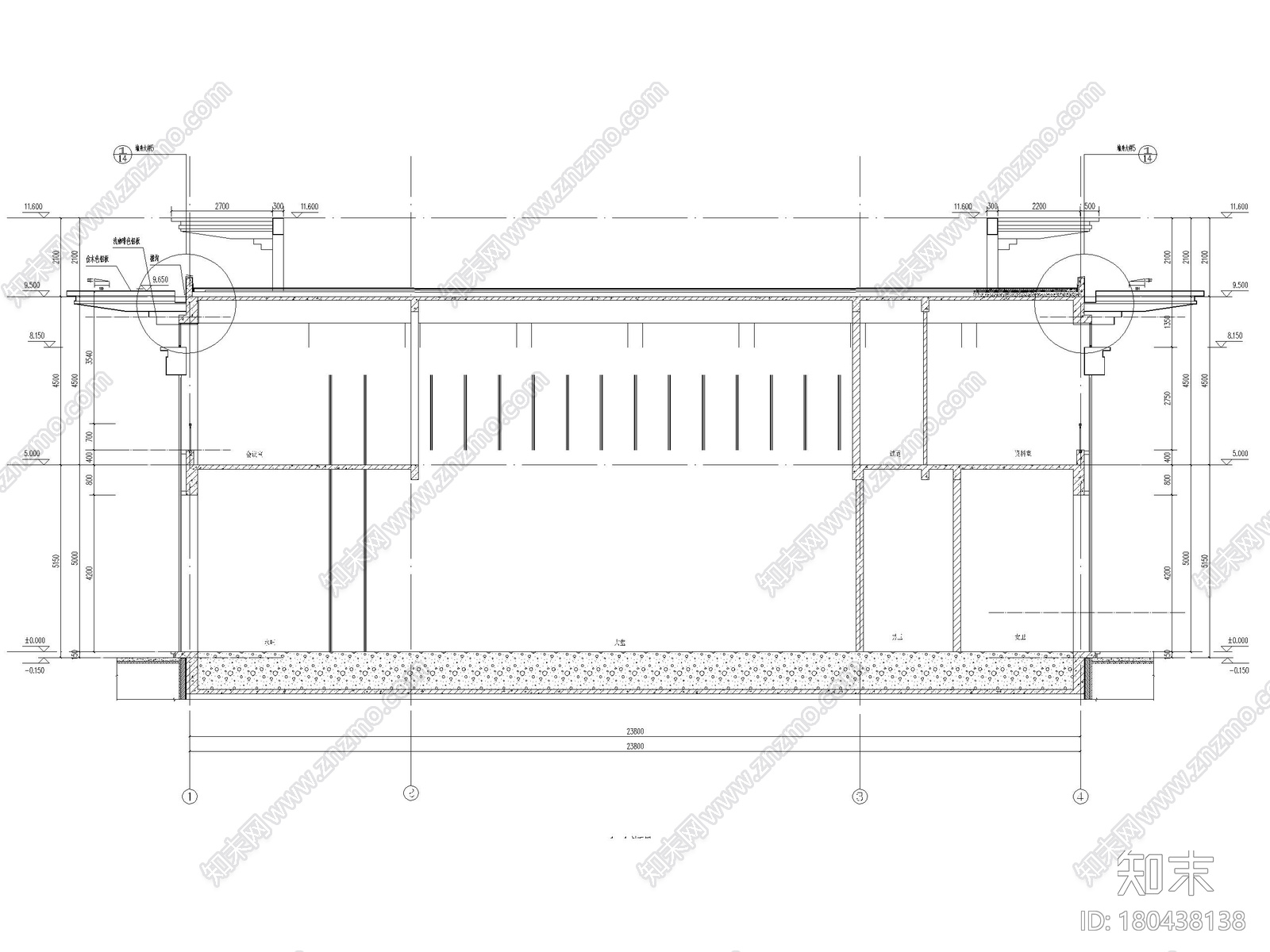 柳州框架结构2层销售中心建筑施工图2017施工图下载【ID:180438138】