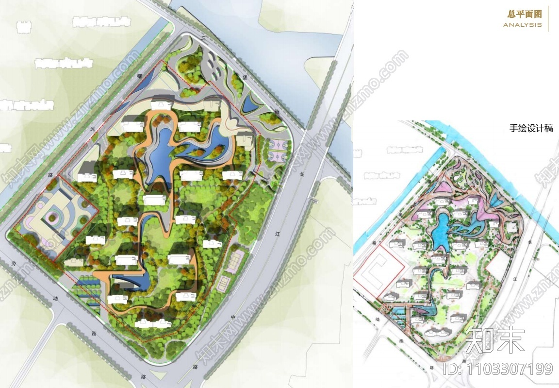 江苏现代风高层森林院墅第四代住宅建筑方案cad施工图下载【ID:1103307199】