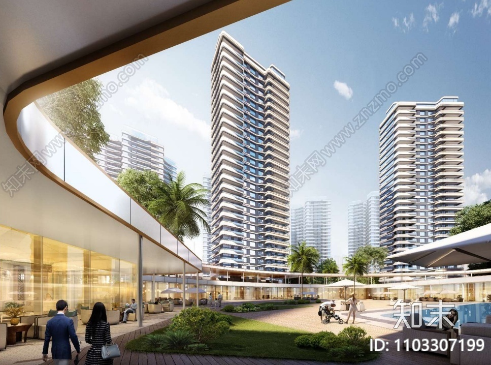 江苏现代风高层森林院墅第四代住宅建筑方案cad施工图下载【ID:1103307199】