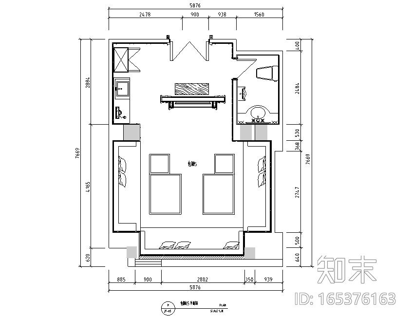 [江苏]百丽宫殿夜总会空间设计施工图（附效果图）cad施工图下载【ID:165376163】