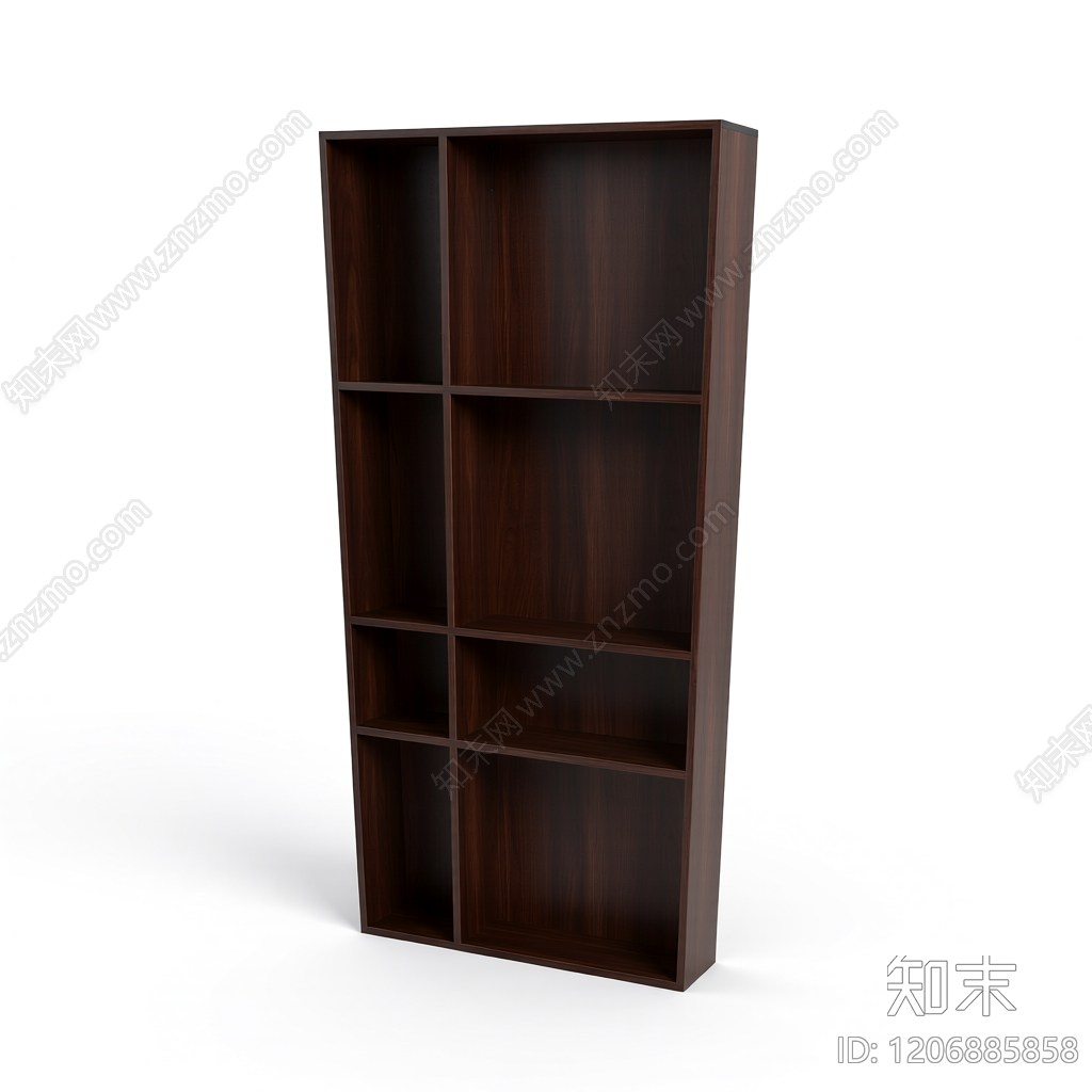 黑色格子书架模型3D模型下载【ID:1206885858】