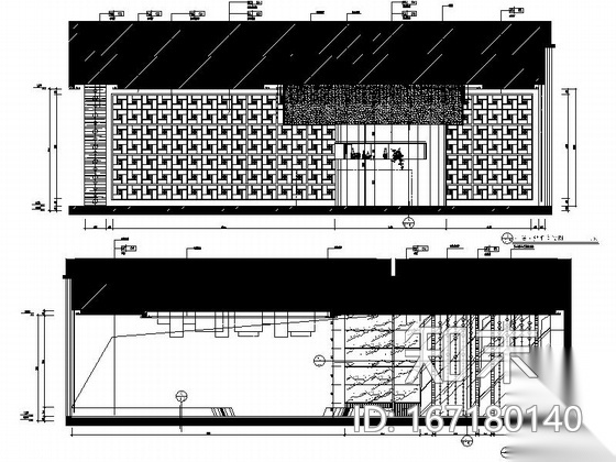 [长沙]典雅综合型豪华五星级酒店大堂装修设计施工图（含...cad施工图下载【ID:167180140】