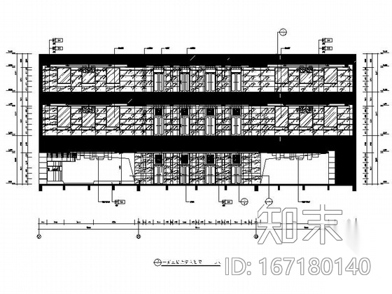 [长沙]典雅综合型豪华五星级酒店大堂装修设计施工图（含...cad施工图下载【ID:167180140】