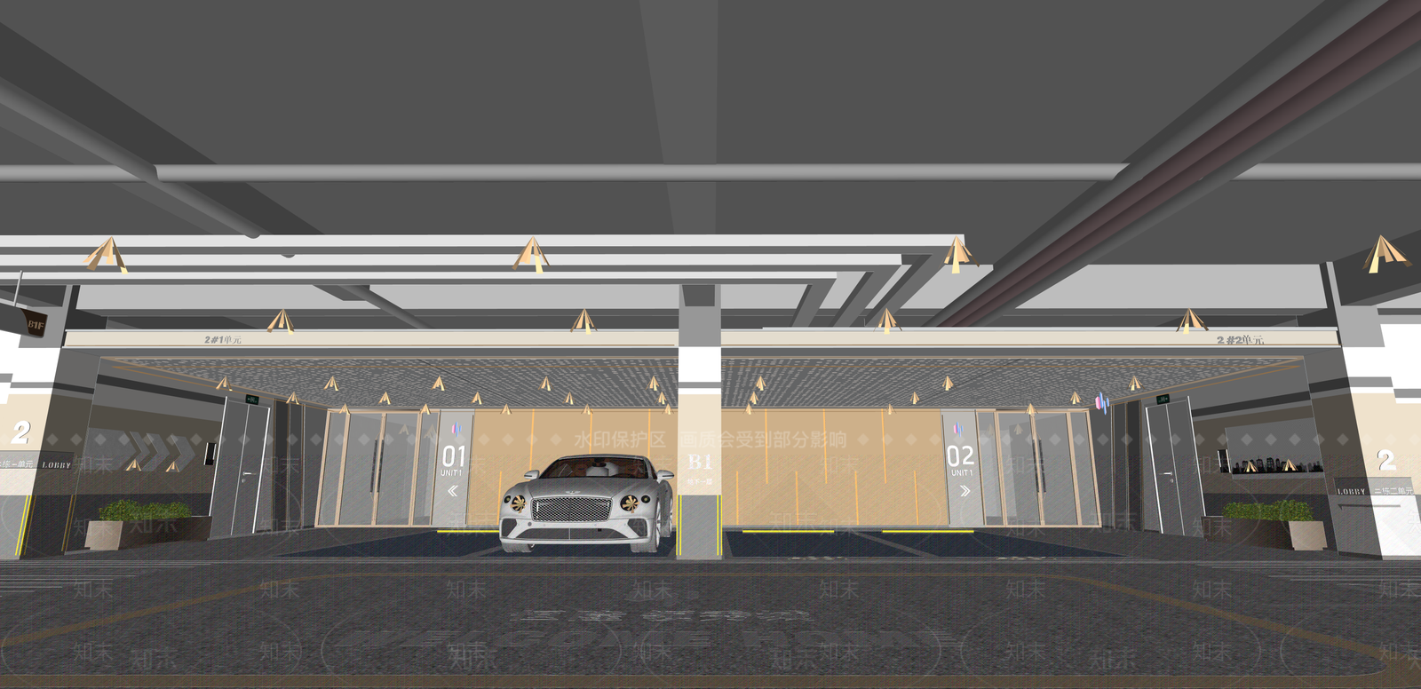 现代汽车4S店SU模型下载【ID:1215199605】