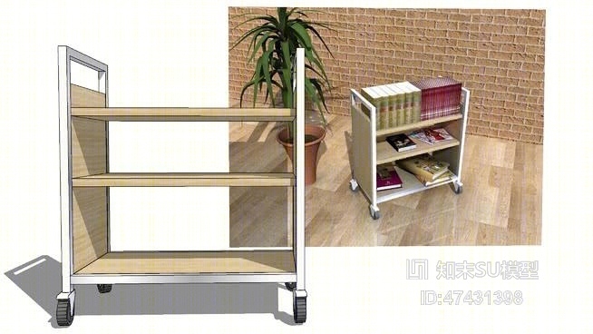 书架SU模型下载【ID:717973092】