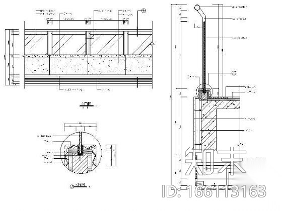 办公楼大堂栏杆详图施工图下载【ID:166113163】