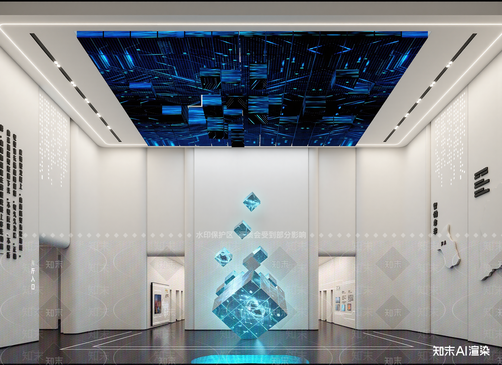 现代科技展厅3D模型下载【ID:1214945278】