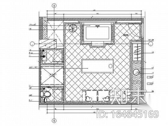 养生会所单人SPA室内装修图cad施工图下载【ID:164845169】