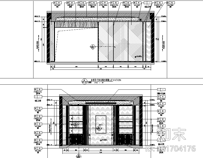 大艺术家·繁秋——佛山绿岛湖项目别墅样板间设计施工图...cad施工图下载【ID:161704176】