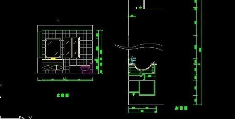 厕所CAD立面图施工图下载【ID:149658139】