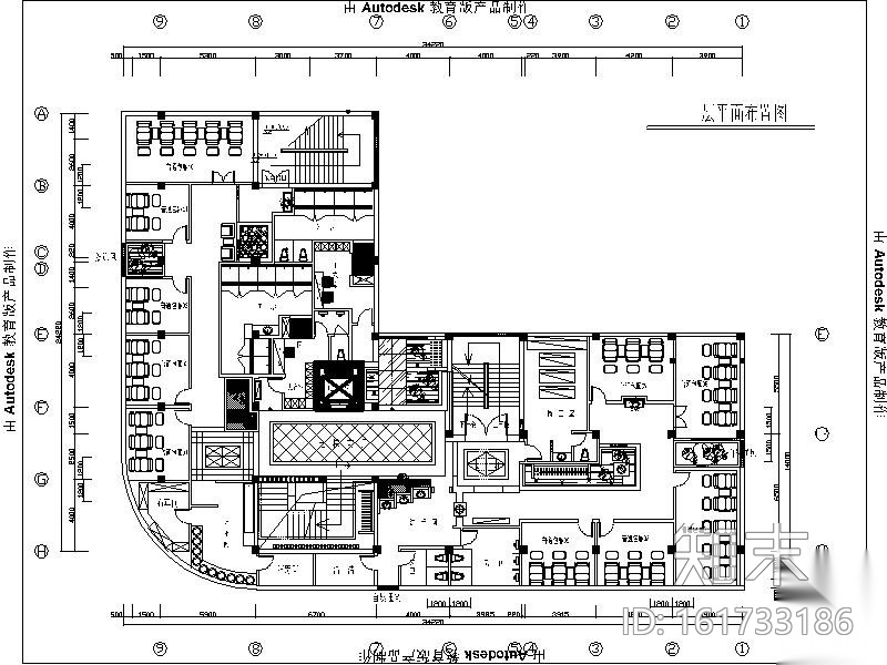 [湛江]精装高级时尚四层足浴店设计施工图（含效果图）cad施工图下载【ID:161733186】