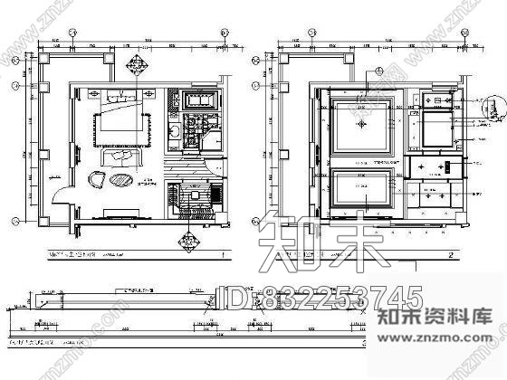 图块/节点标准户型主卧室装修详图cad施工图下载【ID:832253745】