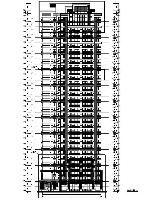 [重庆]高层住宅建筑外立面设计施工图施工图下载【ID:165601135】