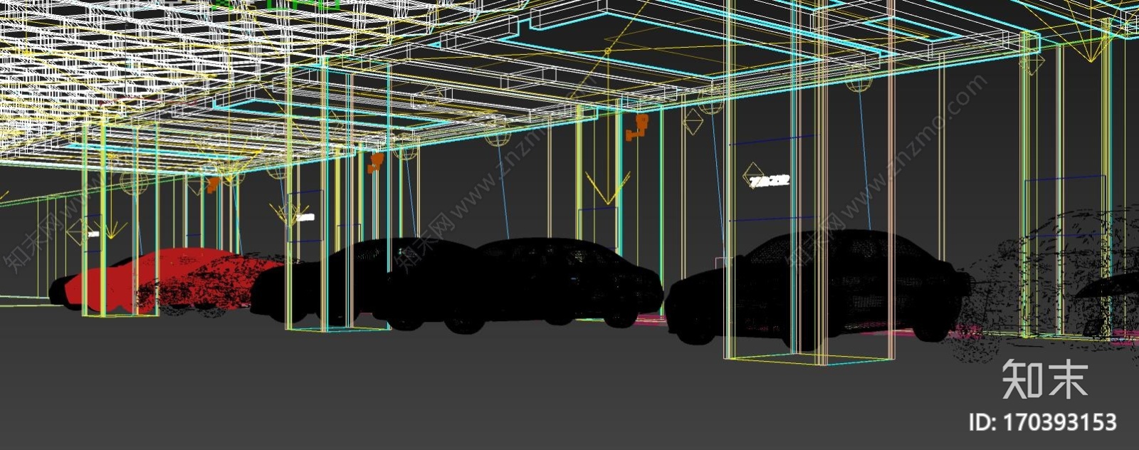 地下高级车库CG模型下载【ID:170393153】