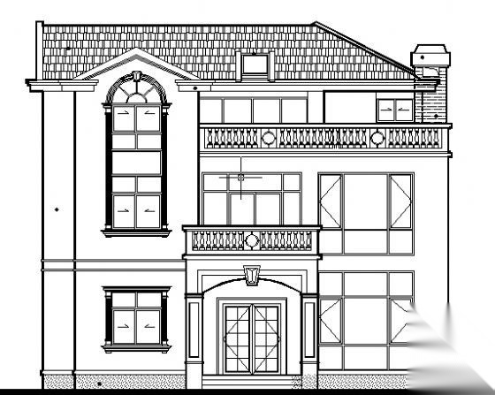 某三层别墅建筑施工图cad施工图下载【ID:149918135】