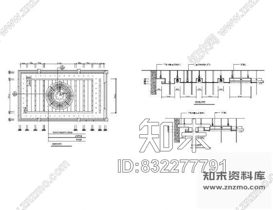 图块/节点石膏板吊顶详图2cad施工图下载【ID:832277791】