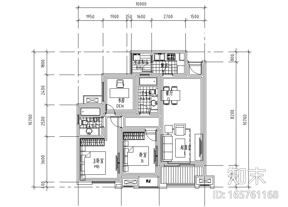 高层标准化户型设计施工图下载【ID:165761168】