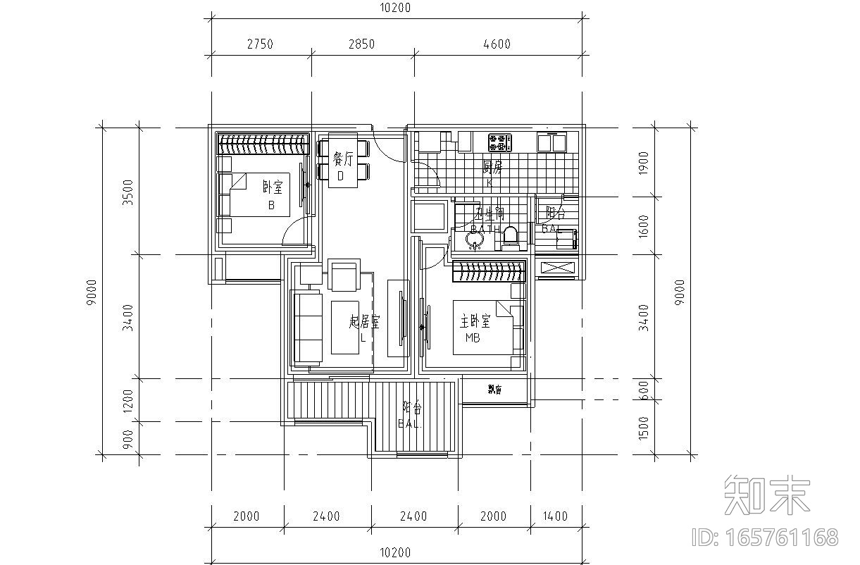 高层标准化户型设计施工图下载【ID:165761168】