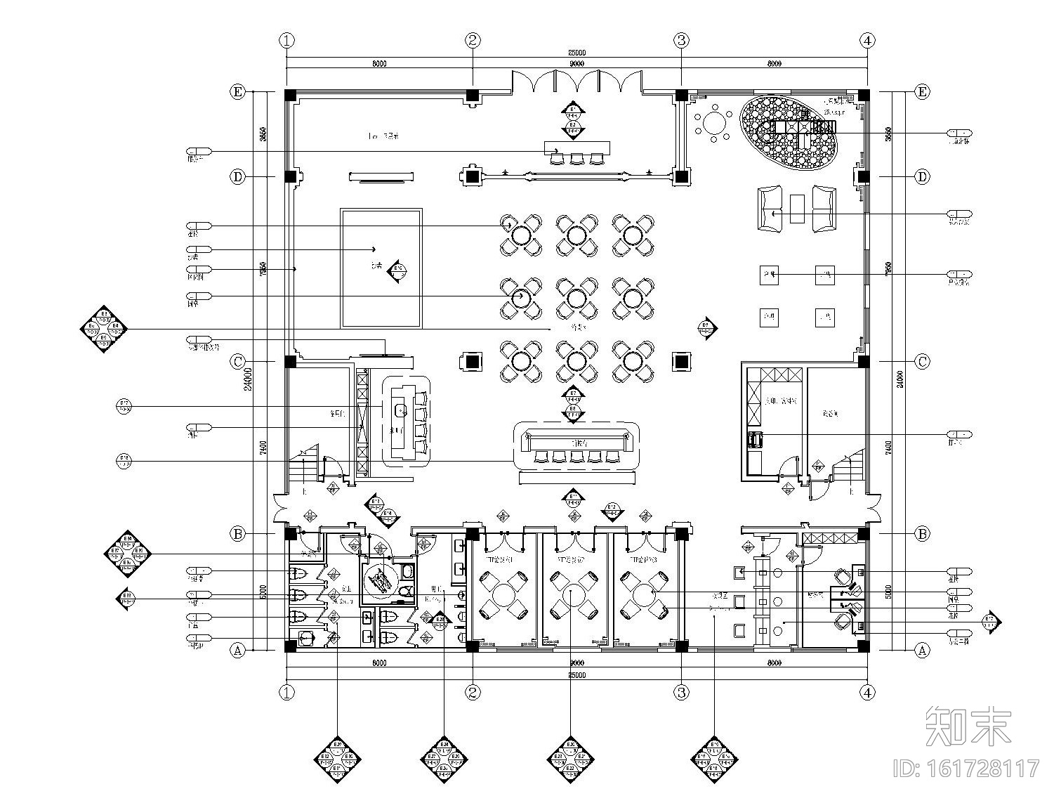 [苏州]欧式风格大型房地产售楼处装饰施工图（附效果图）cad施工图下载【ID:161728117】