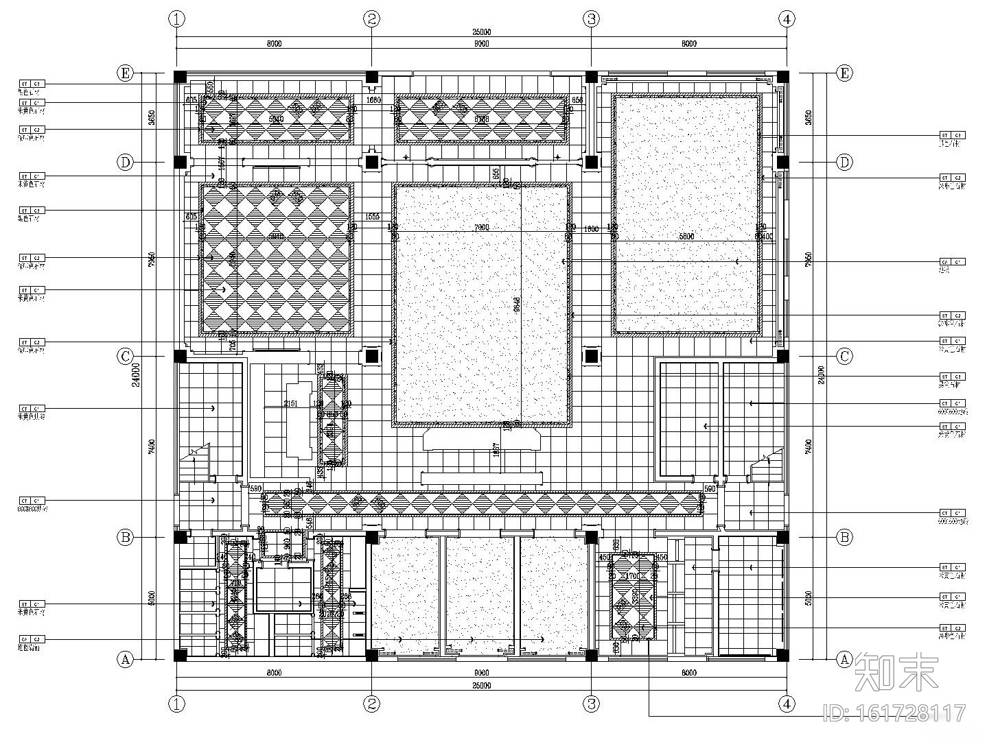 [苏州]欧式风格大型房地产售楼处装饰施工图（附效果图）cad施工图下载【ID:161728117】