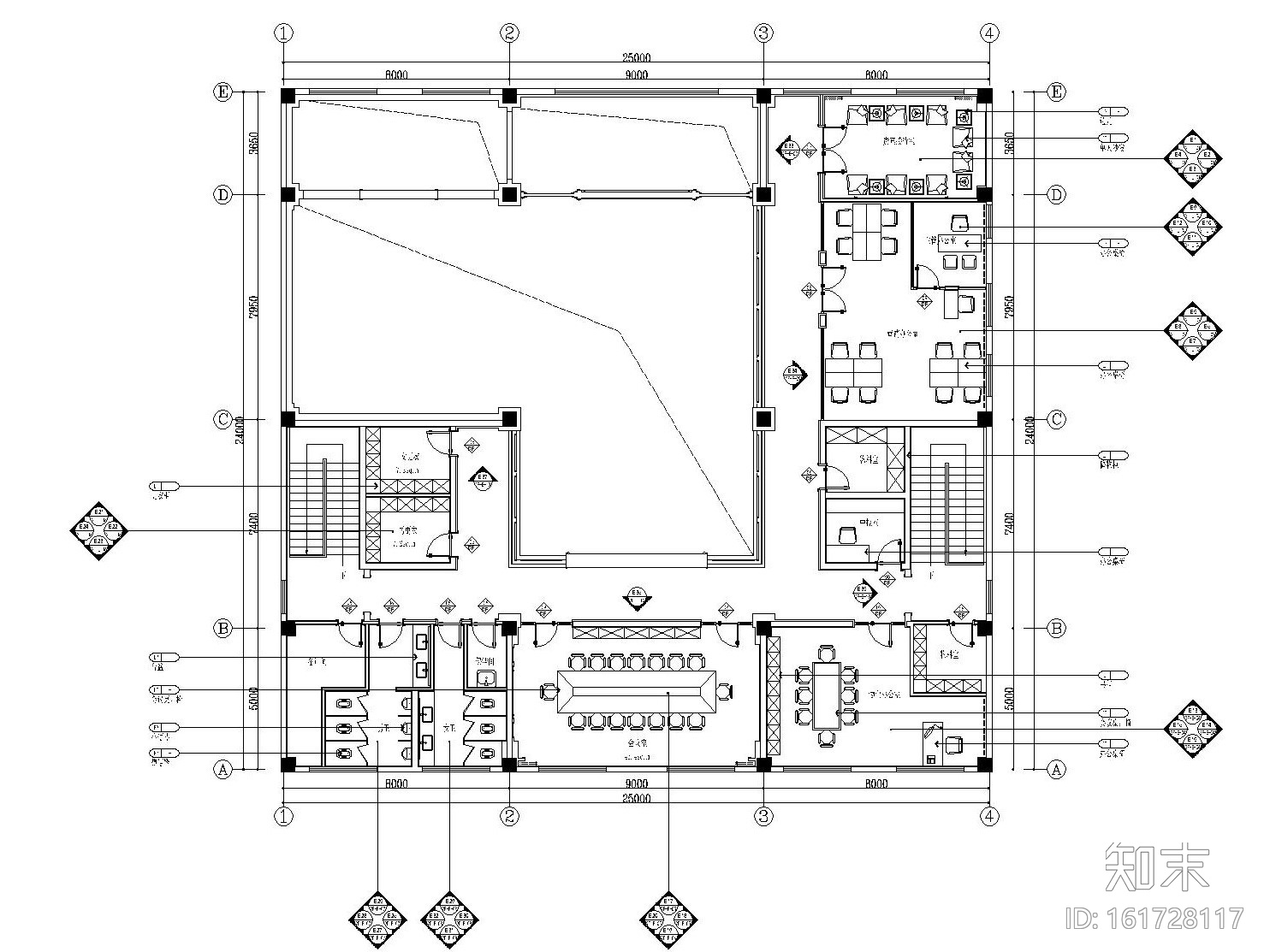 [苏州]欧式风格大型房地产售楼处装饰施工图（附效果图）cad施工图下载【ID:161728117】