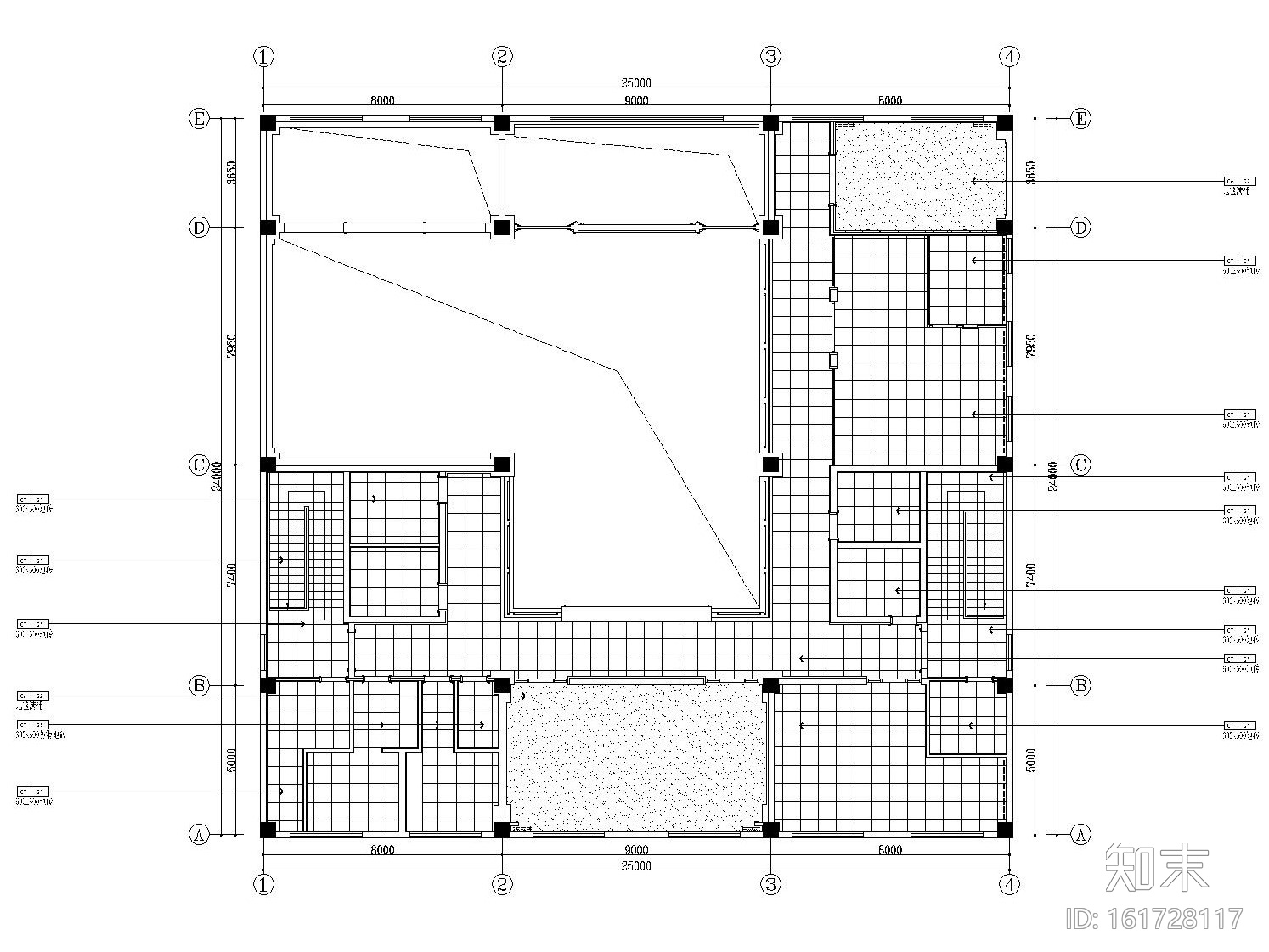 [苏州]欧式风格大型房地产售楼处装饰施工图（附效果图）cad施工图下载【ID:161728117】