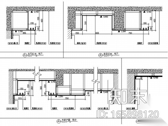 [深圳]精品花园现代风格两居室样板间装修图（含效果）cad施工图下载【ID:165898121】