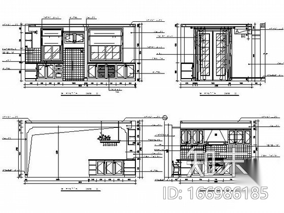 [大连]130平米精装三居样板房施工图（含实景）cad施工图下载【ID:166986185】