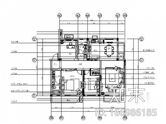 [大连]130平米精装三居样板房施工图（含实景）cad施工图下载【ID:166986185】