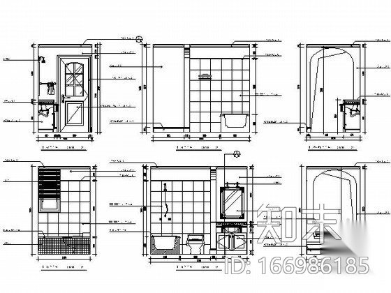 [大连]130平米精装三居样板房施工图（含实景）cad施工图下载【ID:166986185】