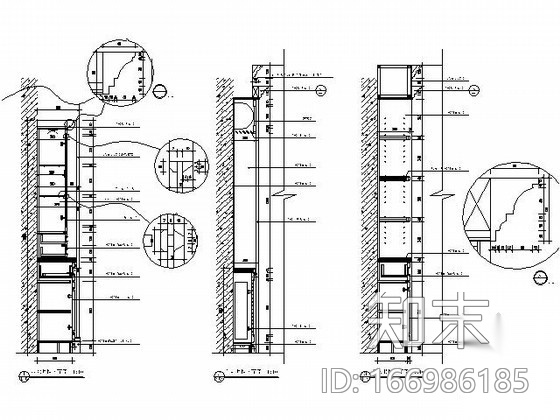 [大连]130平米精装三居样板房施工图（含实景）cad施工图下载【ID:166986185】