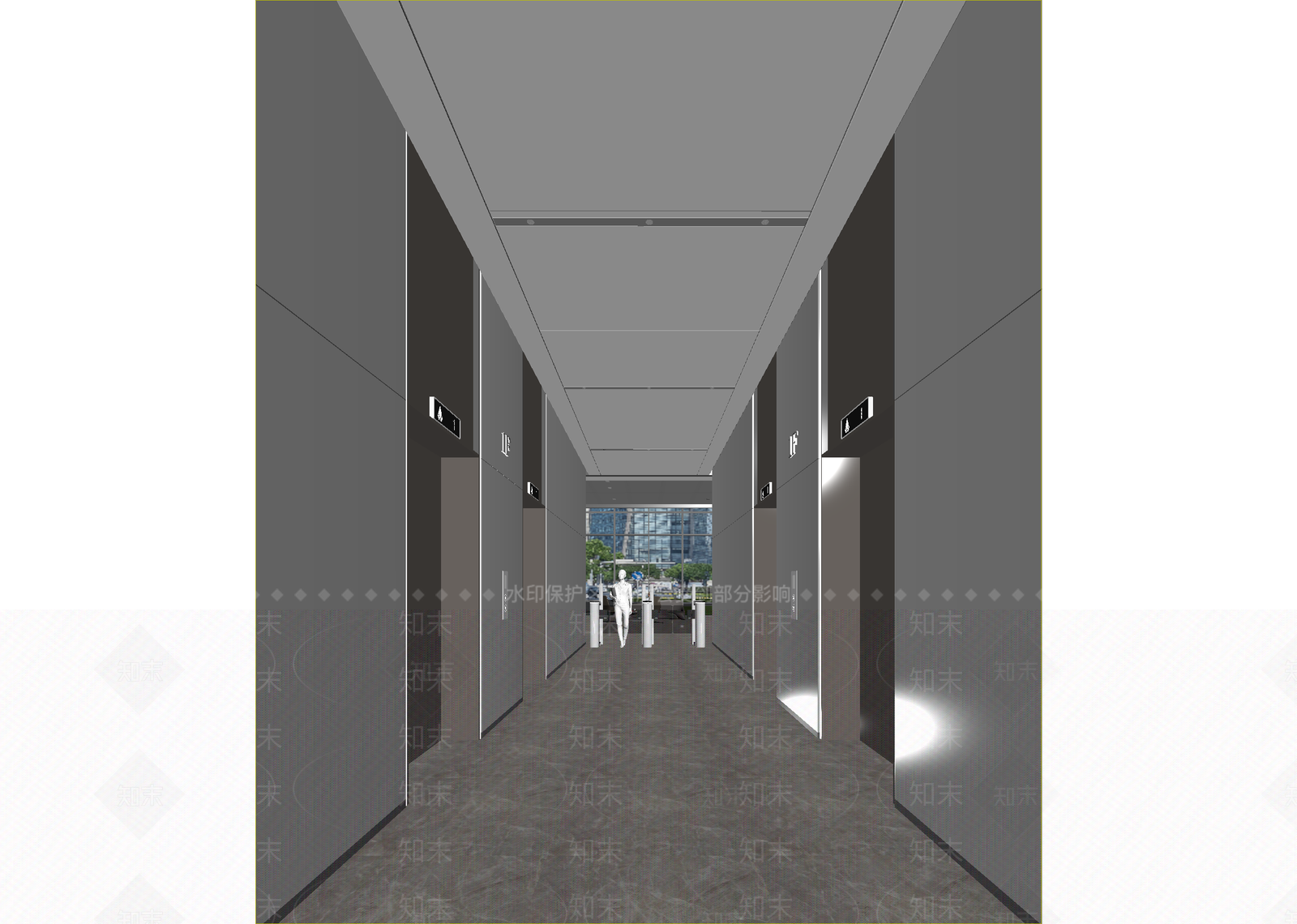 现代走廊3D模型下载【ID:1214696809】
