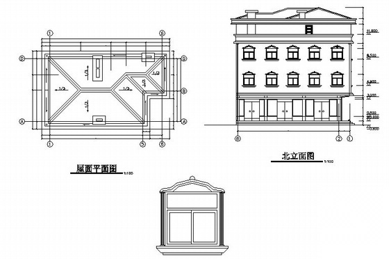 某四层小型商住综合楼建筑结构施工图cad施工图下载【ID:149814167】