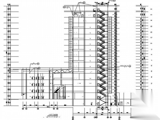 [贵州]市级医科高等院校图书馆设计施工图（市级设计院）cad施工图下载【ID:165407199】