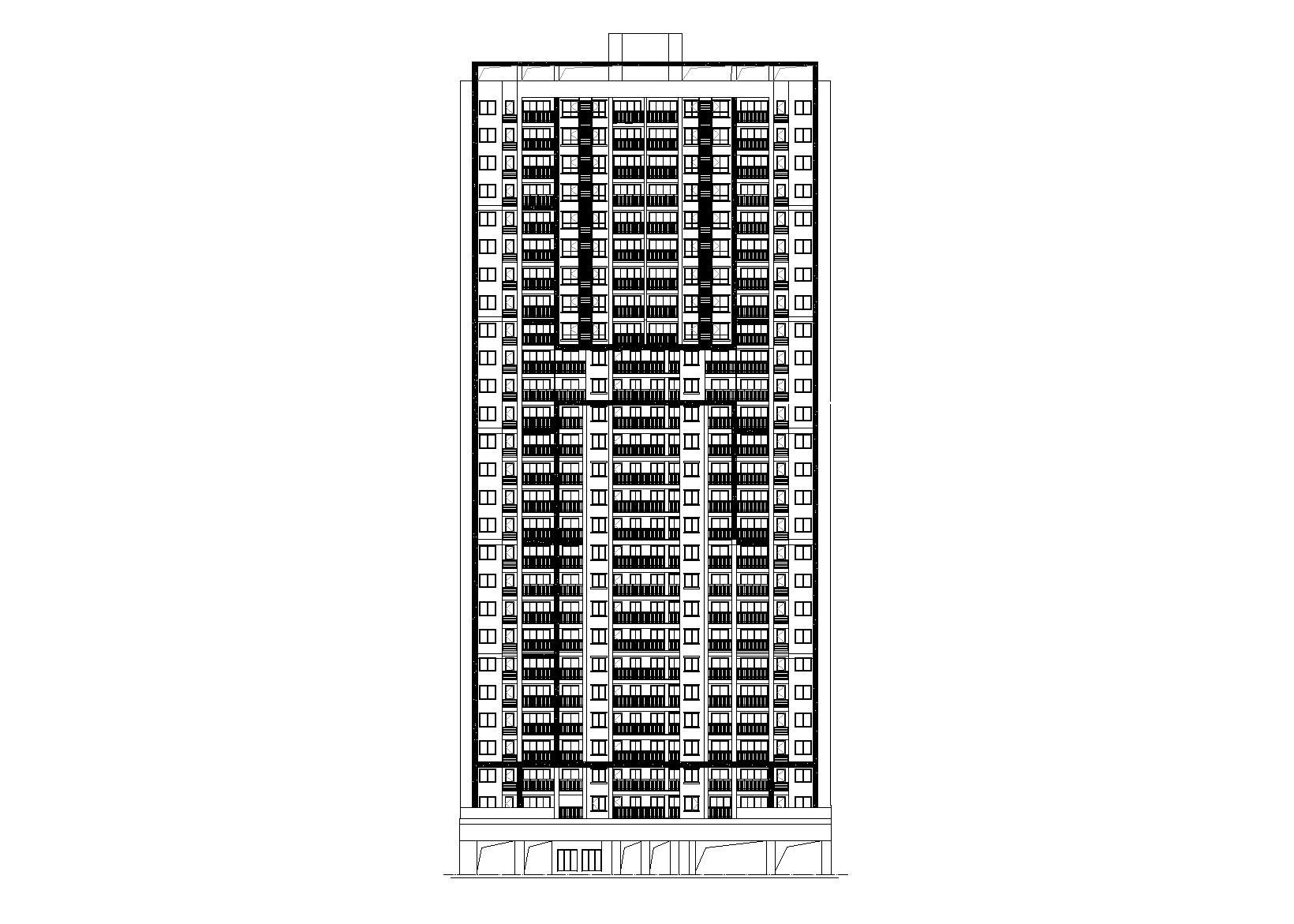 [贵州]瑞达佳苑现代高层住宅设计建筑施工图cad施工图下载【ID:166727110】