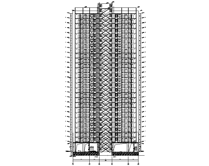 [贵州]瑞达佳苑现代高层住宅设计建筑施工图cad施工图下载【ID:166727110】