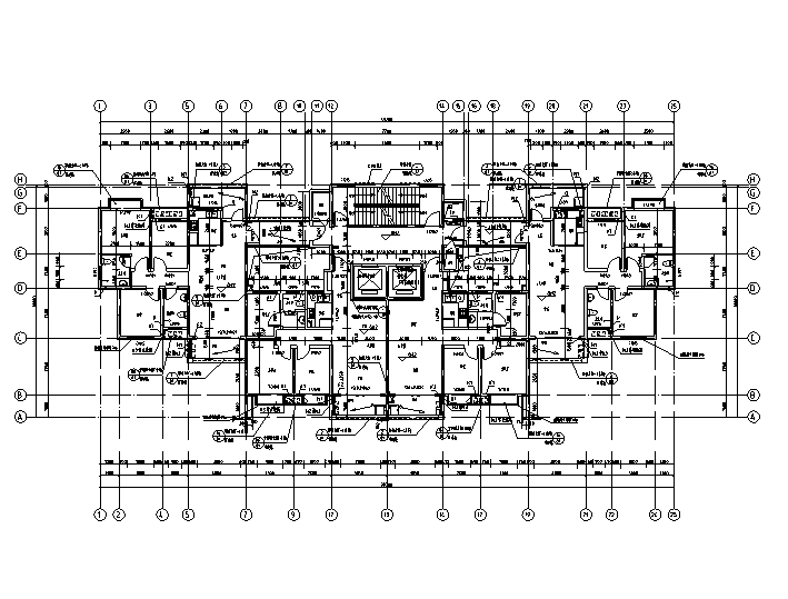 [贵州]瑞达佳苑现代高层住宅设计建筑施工图cad施工图下载【ID:166727110】