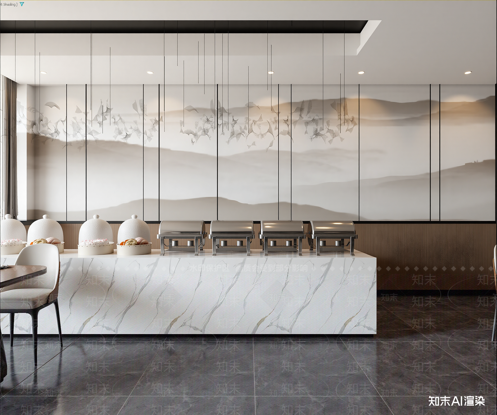 新中式自助餐厅3D模型下载【ID:1213929325】