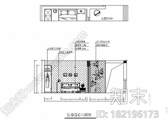 [广州]某四室两厅两卫设计装修图cad施工图下载【ID:182196173】