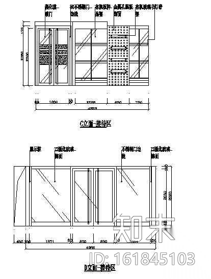 某办公室装修cad施工图下载【ID:161845103】