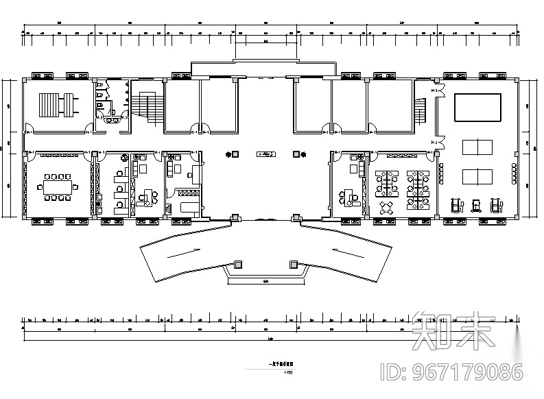 部队综合作业楼办公空间设计施工图（附效果图）cad施工图下载【ID:967179086】