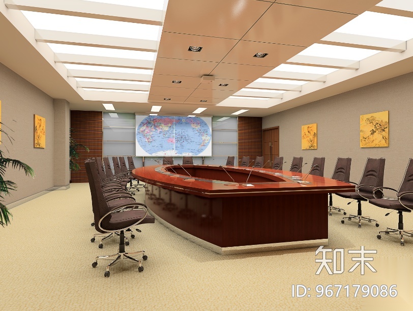 部队综合作业楼办公空间设计施工图（附效果图）cad施工图下载【ID:967179086】