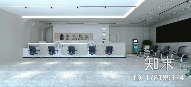 秦兴物业管理服务中心|CAD施工图+效果图cad施工图下载【ID:178189174】