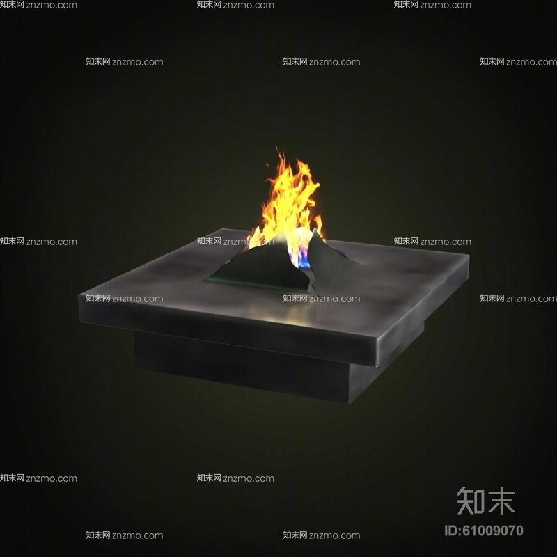 黑色铁艺壁炉3D模型下载【ID:61009070】